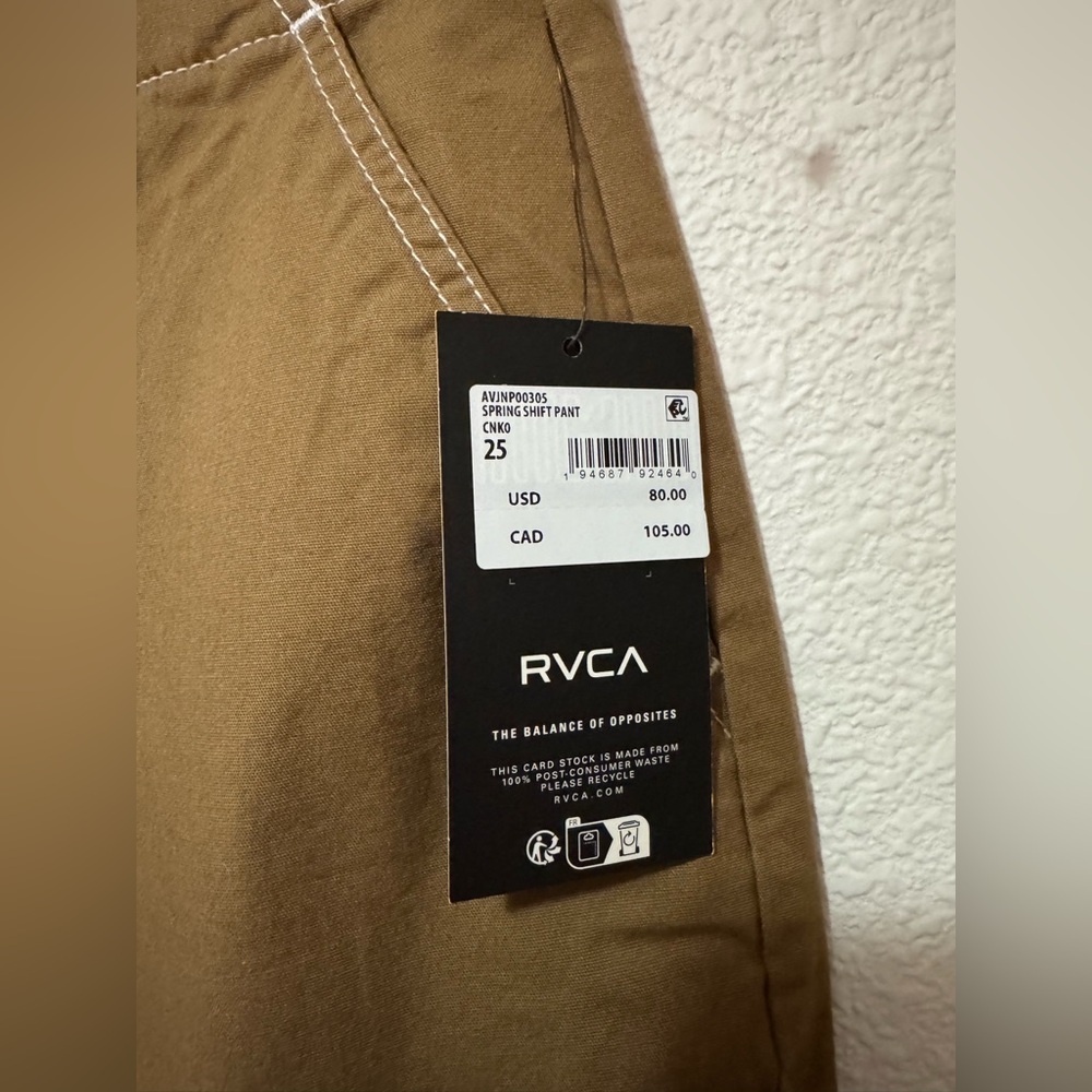 RVCA Spring Shift Pants . NWT - Picture 7 of 8
